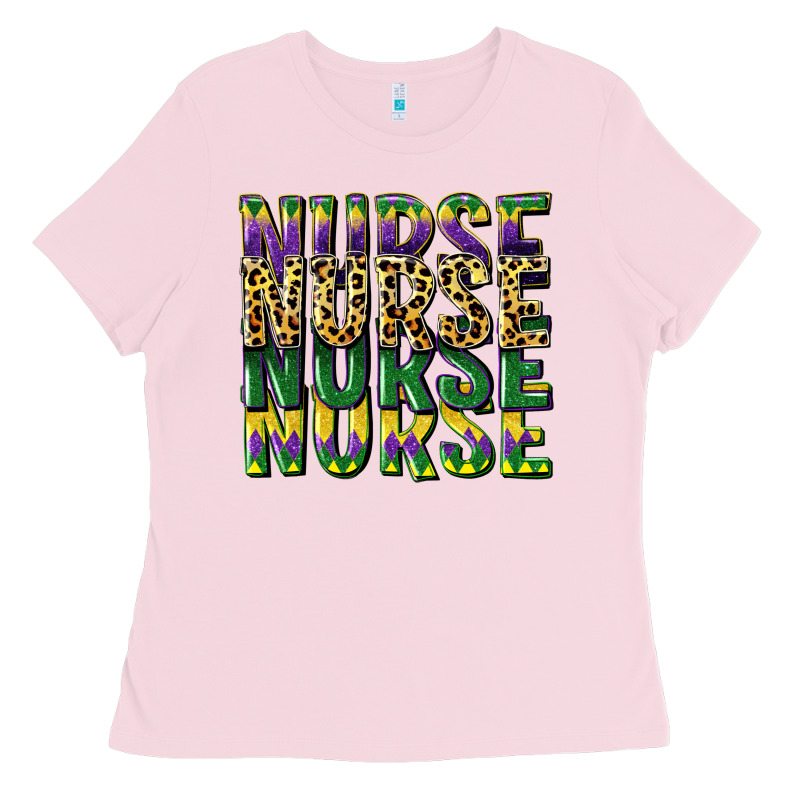 Nurse Mardi Gras Ladies Tee by CowGirlArtShop | Teevron