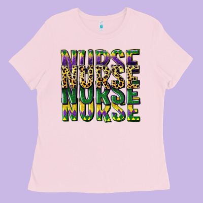 Nurse Mardi Gras Ladies Tee Designed By Cowgirlartshop