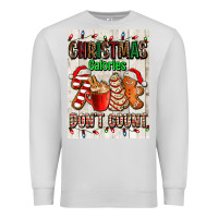 Dove Grey Christmas calories dont count Premium Sweatshirt - AdoDesignShop