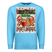 Ocean Blue Christmas calories dont count Premium Sweatshirt - AdoDesignShop