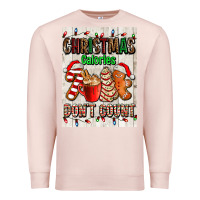 Pale Pink Christmas calories dont count Premium Sweatshirt - AdoDesignShop