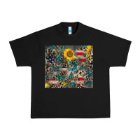 Black America Flag Leopard Gemstone Sunflower Urban Heavy Tee - CowCowDesign