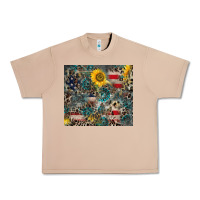 Burro America Flag Leopard Gemstone Sunflower Urban Heavy Tee - CowCowDesign