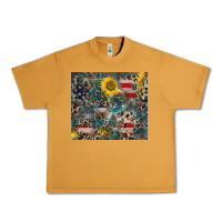 Peanut Butter America Flag Leopard Gemstone Sunflower Urban Heavy Tee - CowCowDesign
