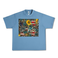 Pebble Blue America Flag Leopard Gemstone Sunflower Urban Heavy Tee - CowCowDesign