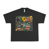 Pigment Black America Flag Leopard Gemstone Sunflower Urban Heavy Tee - CowCowDesign
