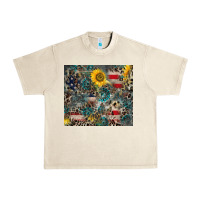 Sandshell America Flag Leopard Gemstone Sunflower Urban Heavy Tee - CowCowDesign