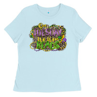 Baby Blue on tuesday we wear beads Ladies Tee - CowGirlArtShop