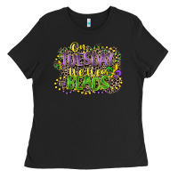 Black on tuesday we wear beads Ladies Tee - CowGirlArtShop