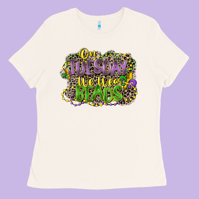 On Tuesday We Wear Beads Ladies Tee Designed By Cowgirlartshop