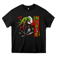 Black Christmas Character Heavy Core Tee - NancyCooperArtShop
