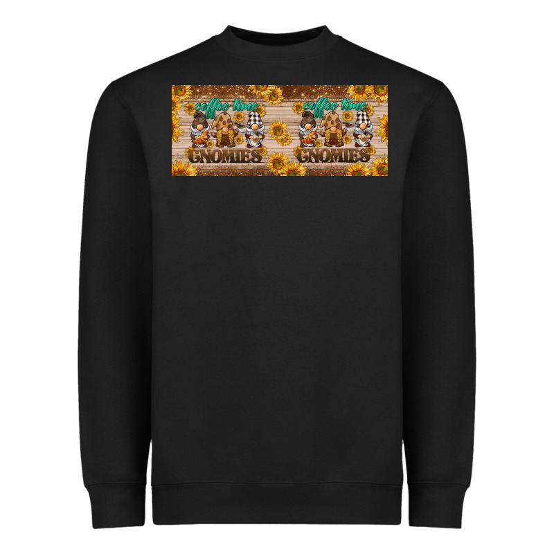 Coffee Time Gnomies 15 Oz Mug Heavyweight Sweatshirt by BarkalooDesign | Teevron