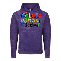 Cloud Purple Color outside the lines Vintage Hoodie - FaDigitalArtStudio