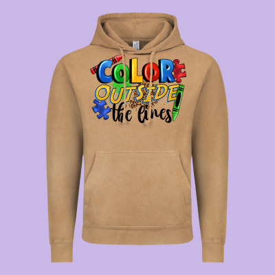 Color Outside The Lines Vintage Hoodie Designed By Fadigitalartstudio