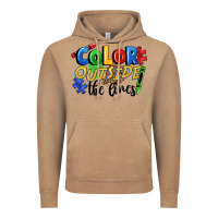 Vintage Coffee Color outside the lines Vintage Hoodie - FaDigitalArtStudio
