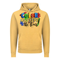 Vintage Mustard Color outside the lines Vintage Hoodie - FaDigitalArtStudio