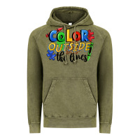 Vintage Olive Color outside the lines Vintage Hoodie - FaDigitalArtStudio