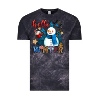 Cloud Black hello winter Vintage Tee - OliviaCreatesArt