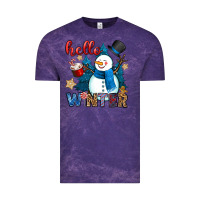 Cloud Purple hello winter Vintage Tee - OliviaCreatesArt