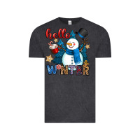 Vintage Black hello winter Vintage Tee - OliviaCreatesArt