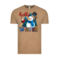 Vintage Coffee hello winter Vintage Tee - OliviaCreatesArt