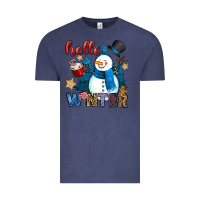 Vintage Denim hello winter Vintage Tee - OliviaCreatesArt