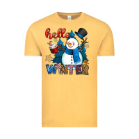 Vintage Mustard hello winter Vintage Tee - OliviaCreatesArt