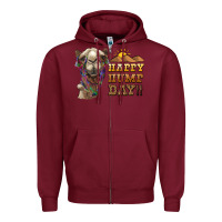 Burgundy happy hump day camel Zipper Hoodie - BarkalooDesign
