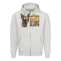 Dove Grey happy hump day camel Zipper Hoodie - BarkalooDesign