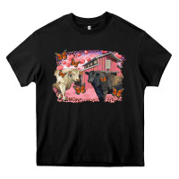 Black valentine's day barn and black angus with charolais Heavy Core Tee - RanaPortraitStore