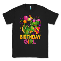 Black 4th birthday girl t rex pink Classic Tee - CowGirlArtShop