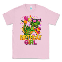 Bubblegum Pink 4th birthday girl t rex pink Classic Tee - CowGirlArtShop