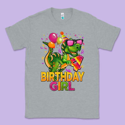4th Birthday Girl T Rex Pink Classic Tee Designed By Cowgirlartshop