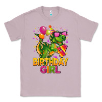 Lilac 4th birthday girl t rex pink Classic Tee - CowGirlArtShop
