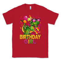 Red 4th birthday girl t rex pink Classic Tee - CowGirlArtShop