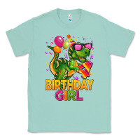 Seafoam 4th birthday girl t rex pink Classic Tee - CowGirlArtShop