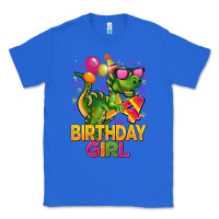 True Royal 4th birthday girl t rex pink Classic Tee - CowGirlArtShop