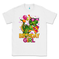 White 4th birthday girl t rex pink Classic Tee - CowGirlArtShop