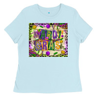 Baby Blue mardi gras Ladies Tee - CowGirlArtShop