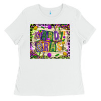 White mardi gras Ladies Tee - CowGirlArtShop