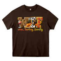 Chocolate Brown WTF Wine Turkey Family Heavy Core Tee - texasbilliewilder