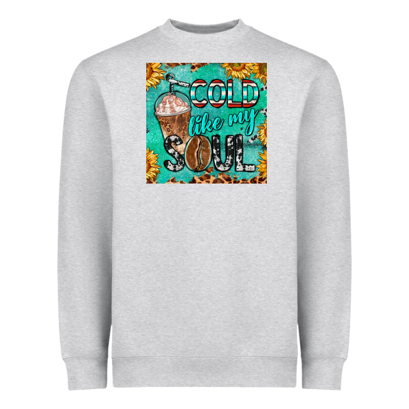 Cold Like My Soul  Mug Coaster Heavyweight Sweatshirt by BarkalooDesign | Teevron