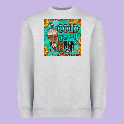Cold Like My Soul  Mug Coaster Heavyweight Sweatshirt Designed By Barkaloodesign