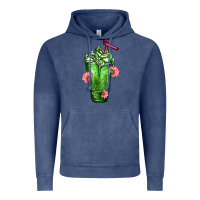 Vintage Denim Western Cactus Cold Frappe Vintage Hoodie - FaDigitalArtStudio