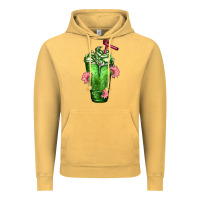 Vintage Mustard Western Cactus Cold Frappe Vintage Hoodie - FaDigitalArtStudio