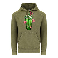 Vintage Olive Western Cactus Cold Frappe Vintage Hoodie - FaDigitalArtStudio