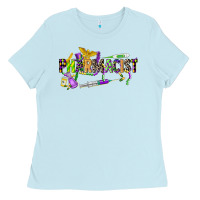 Baby Blue mardi gras pharmacist Ladies Tee - CowGirlArtShop
