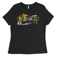 Black mardi gras pharmacist Ladies Tee - CowGirlArtShop