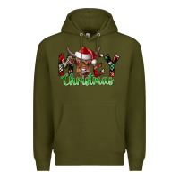Army Green moey Christmas Premium Hoodie - CowhideDigitalArt