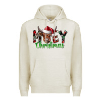Oatmeal Heather moey Christmas Premium Hoodie - CowhideDigitalArt